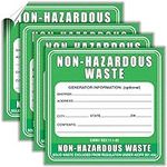 50 Pcs Non Hazardous Waste Stickers