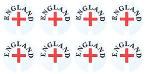 Acclaim Jumbo 6 cm England White Black Red Lawn Bowls Identification Stickers Markers 2 Full Sets Of 4 Self Adhesive