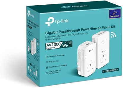 TP-Link AV1300 Powerline Adapter – Gigabit Ethernet, Plug & Play