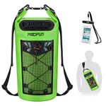 Piscifun Waterproof Dry Bag Backpack 10L Floating Dry Backpack with Waterproof Phone Case for Water Sports - Fishing Boating Kayaking Surfing Rafting Camping Gifts for Men and Women Light Green