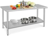 GAOMON Stainless Steel Prep Table 60 x 24 Inch, NSF Heavy Duty Commercial Kitchen Table with Undershelf, Outdoor Cooking Table, Dining Room Garage Laundry Room