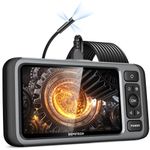 Endoscope Inspection Camera, DEPSTECH 5'' IPS Screen Triple Lens Inspection Camera with Light, 1080P HD Drain Camera with 16.5FT Flexible Cable, IP67 Waterproof Endoscope, Audio Record, 32G Card&Case