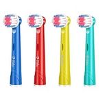 Milos Compatible Oral B Kids Toothbrush Heads 4 Pack/Compatible Kids Oral B Toothbrush Heads/Kids Electric Toothbrush Heads Compatible Oral B Junior Toothbrush Heads Premium Kids Toothbrush Heads