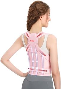 Fit Geno Back Brace Posture Corrector for Women, Shoulder Straightener, Adjustable Full Back Support, Upper and Lower Back Pain Relief - Scoliosis, Hunchback, Hump, Thoracic, Spine Corrector