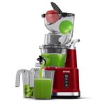 Slow Masticating Juicer Machines with Big Mouth 3.3'' Feed Chute, SiFENE Wide Mouth Whole Slow Juicer, Vertical Cold Press Juice Extractor for Vegetables and Fruits, BPA-Free, Easy to Clean