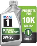 Mobil 1 Advanced Fuel Economy Full Synthetic Motor Oil 0W-20, 6-pack of 1 quarts