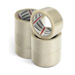 Merrimen Strong Heavy Duty Clear Packaging Tape - 6 Rolls (48MM x 66M) - Secure Sticky Sealing Tape for Parcel Boxes, Moving Boxes & Large Postal Bags - Ideal for Long Term Storage