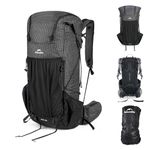 Naturehike 60L Rock 2.0 Upgraded Internal Frame Hiking Backpack for Outdoor Camping Travel Backpacking, Ultralight Backpack for Adults