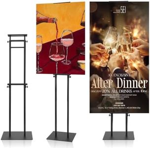 Poster Board Stand for Display, Sign Holder Stand with Heavy Duty Pedestal Poster Stand, Adjustable Banner Stand, Height Up to 80 inch, Double-Sided Foam Board Stand for Business Advertising (1 Pack)