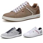 ARRIGO BELLO Mens Casual Shoes Trainers Sneakers Walking Gym Jogging Fitness Athletic Shoe Size 7-11 (Brown, Size 9)