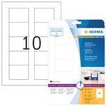 HERMA Self Adhesive 3.5" Diskette Labels, 10 Labels per A4 Sheet, 25 Sheets, 70 x 50.8 mm, 250 Labels, Blank 3.5 inch Floppy Disk Labels Stickers, Sticky Labels for Laser & Inkjet Printer, White