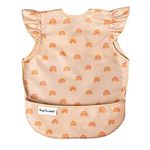 Tiny Twinkle Mess-Proof Apron Bib - Baby & Toddler Waterproof Smock with Tug-Proof Closure, 6-24 Months