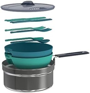 Decathlon MH 100 Stainess Steel Camping Cooking Set 1.6L Unique Size Dark Grey