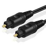 TNP Digital Optical Audio Cable 6 Feet S/PDIF Fiber Optic Cable Toslink TV Optical Cable for Soundbar, Home Theater, Speaker Wire, TV, PS4, Xbox Male to Male Gold Connectors & Strain-Relief Cord|