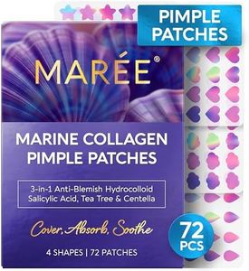 MAREE Star Pimple Patches for Face - Acne Patches - Natural Green Algae Extract & Tea Tree Oil - Hydrocolloid Pimple Patches Cute Pimple Patches Stars for Cover Zit Patches, Parches Para Acne 72 Patch