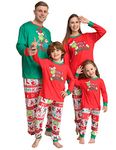 Alidamo Christmas Pajamas for Family Matching Pjs Outfits for Couples Green Mens 4XL