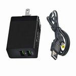 SLLEA USB AC/DC Adapter + USB Charging Cord for is iSound GoSonic i Sound to Go Go Sonic Stereo Rechargeable Portable Speaker ISOUND-5252 ISOUND-5209 ISOUND-5227 ISOUND-5232 Power Supply Charger