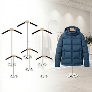 Shirt Display Stand Adjustable Height Mannequin Torso 20-36" Foam-Padded Dress Form Hangers, Premium Clothing Display for Delicate Fabrics for Vendors, Retail Stores (Black, 6 Pack)