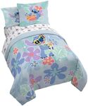 Jay Franco Disney Lilo and Stitch Full Size Comforter Set - 7 Piece Bedding Includes Sheet Set & Pillow Covers - Super Soft Tropical Bedding