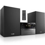 PHILIPS Audio M4505/12 Micro Music System with Bluetooth (DAB+/FM Radio, USB, CD, MP3-CD, 60 W, Audio-In, USB Port for Charging, Bass-Reflex Loudspeakers, Digital Sound Control)