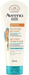 Aveeno Kids Face & Body Gel Cream, Prebiotic Oat Moisturizer, Hypoallergenic Lotion, Sensitive Skin Body Cream, 227 mL