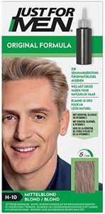 Just For Men Gel Colorant, Teinture Cheveux Blond, Coloration Cheveux Homme, Couvre Les Cheveux Blancs Et Restaure La Couleur D'Origine Pour Un Résultat Naturel, Rapide Et Facile, H10
