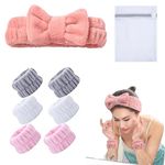 Cozy Manor Spa Wrist Washband Set 6 Pieces Absorbent Wrist Wash Band Towel for Washing Face and Facial Makeup Headband Wristbands for Women Girls Cleansing Cuffs for Wrist, multicolored