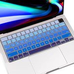 Oaky Premium Keyboard Skin Cover for 2024-2021 MacBook Air 13.6 inch 15.3 inch M2 M3 & MacBook Pro 14/16 inch 2021-2024 M3 M2 M1 Pro/Max Chip Keyboard Protector - Blue