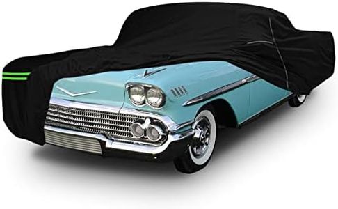 Waterproof Car Cover Compatible with Chevrolet Impala/Bel Air/Biscayne 1958-1970 2/4 Door Sedan/Couple/Hardtop 210T All Weather Classic Car Covers with Zipper Door for Snow Rain Protection