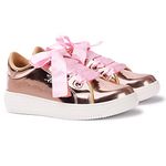 RealToes Introducing Metallic Finish Casual Sneakers Shoes for Girls/Ladies/Womens/Females (Pink-39)