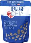 Heartland Chia, USA Grown Whole Raw Black Chia Seeds, 12 oz | Sustainable, Non-GMO, Farm-direct