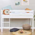 Hoppekids ECO Comfort Mid Sleeper 70 x 160 cm with Slatted Frame White The Nordic Ecolabel TÜV Certified FSC Certified Solid Pine Wood