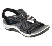 Skechers REGGAE CUP-OH, SNAP!, Women's Heels Sandals, Black (Black & Grey Gore Blk), 5 UK (38 EU)