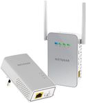 Netgear PLW1000 Powerline Set (1x Adapter AC-WLAN Access Point and 1x Adapter GB-LAN Port, Speed up to 1000 Mbps, WiFi PowerLAN Set for Internet via Socket)