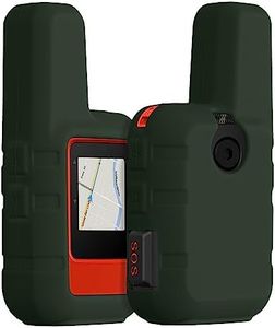 kwmobile Case Compatible with Garmin inReach Mini - GPS Handset Navigation System Soft Silicone Skin Protective Cover - Dark Green