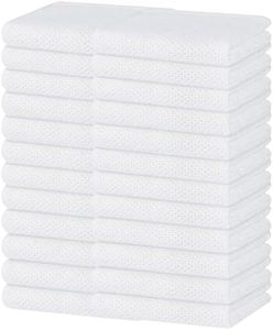 Homaxy 100% Cotton Waffle Weave Kitchen Dish Towels 24-Pack, White