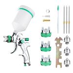 Y-KINZ HVLP Spray Gun Set,Automotive Paint Spray Paint Gun, 3 Nozzles 1.4 mm 1.7 mm 2.0 mm 600cc Cup,Air Spray Gun Automotive Hvlp Paint Sprayer