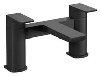 KEDWILL® Bath Filler Mixer Tap Faucet Bathtub Bathroom Kitchen Sink Hot and Cold Solid Brass Modern Double Lever Handle Matt Black