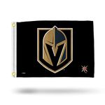 Rico Industries NHL Hockey Vegas Golden Knights Black 12" x 18" Utility Flag - Double Sided - Great for Boat/Golf Cart/Home ect.