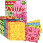 Wettex The Original 14 Pack Swedish Dishcloth for Kitchen - Eco Friendly Reusable Paper Towels - Assorted Dish Cloths for Washing Dishes