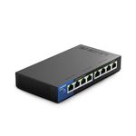 Linksys LGS108 8 Port Gigabit Unmanaged Network Switch - Home & Office Ethernet Switch Hub with Metal Housing - Wall Mount or Desktop Ethernet Splitter, Easy Plug & Play Connection