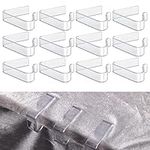 12pcs Plastic Tablecloth Clips, Transparent Picnic Tablecloth Clips for Outdoor Tables Large Table Cloth Holder Table Cover Clips for Christmas Home Wedding Party Indoor Outdoor Camping