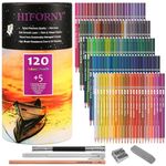 HIFORNY 125 Pack Colored Pencils Set for Adult Coloring,120 Colors Coloring Pencils with Extras,Artists Soft Core,Vibrant Color,Drawing Pencils Art Craft Supplies for Adults Beginners