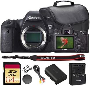 Canon EOS 6D DSLR Camera Bundle | 20.2MP Full-Frame Sensor, DIGIC 5+, Built-in Wi-Fi & GPS with 11-Point AF System | Great for Travel & Landscape Photos (8035B002) + 64GB Card + Camera Bag