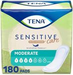 TENA Sensitive Care Extra Coverage Moderate Absorbency Incontinence Bladder Control Pad, 180 count