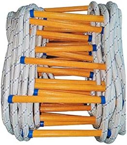 Rope Ladder,13 Feet Emergency Fire Escape Ladder Flame Resistant Safety Rope Ladder with Hooks,Fast to Deploy Sturdy and Strong Portable and Reusable 2 Story,Weight Capacity up to 2000 Pounds