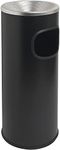 Genuine Joe 58884 Ashtray Receptacle, Fire-Safe, 3 Gal., Aluminum/Black