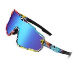 UV400 Protection Sports Sunglasses for Men Women Polarized Cycling Mens Sunglasses for Hiking Running (Kid-B)