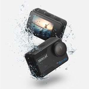 Zero-X 4K UHD Waterproof Action Camera - Features a 2.0' Touch Screen and WiFi - Timelapse, Slow Motion and Burst Shooting Modes - Action Cam for Outdoor Enthusiasts - Fits Bike Helmet, Handlebar etc