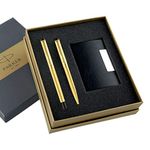 Parker Gift Set - (Parker Vector Gold Roller Ball Pen + Ball Pen With Card Holder) | Corporate Gift | Gift For Entrepreneurs & Employees